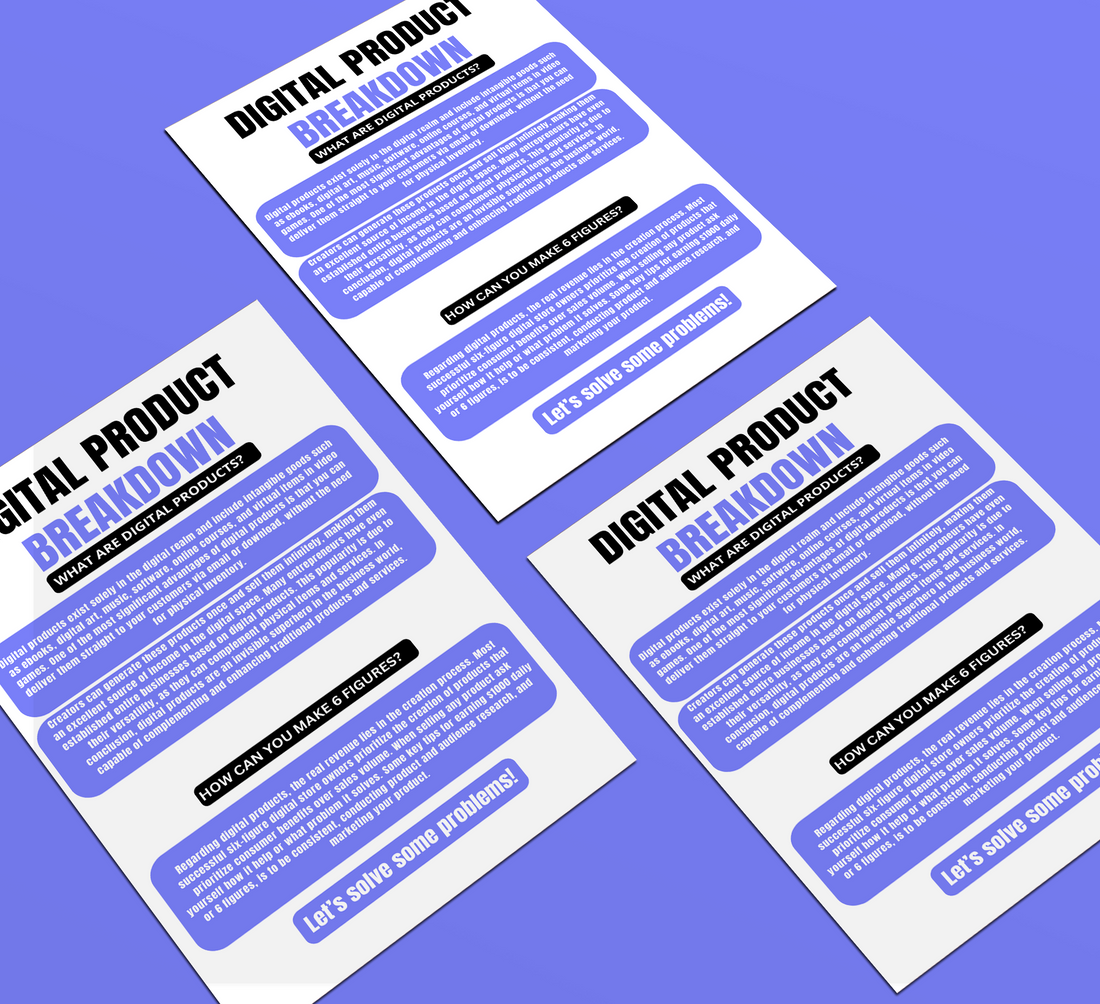 101 Digital Product Ideas