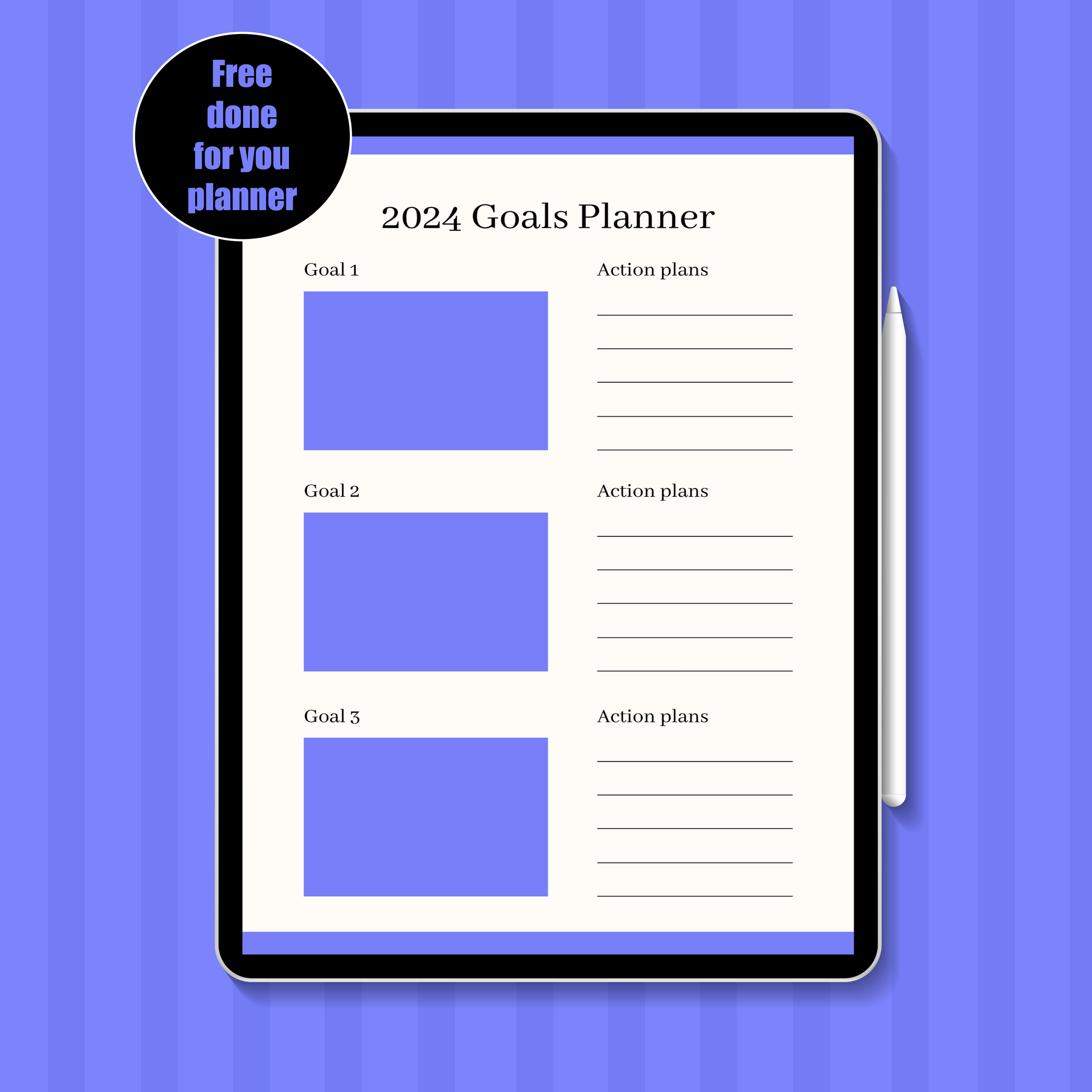 Free "done for you" planner